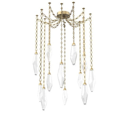 Levi Wilson Rock Crystal 14 Inch Multi Pendant Light by Hammerton Studio
