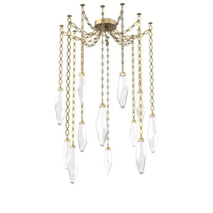 Levi Wilson Rock Crystal 14 Inch Multi Pendant Light by Hammerton Studio