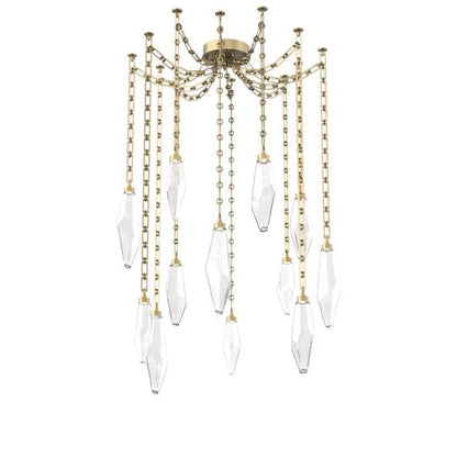 Levi Wilson Rock Crystal 14 Inch Multi Pendant Light by Hammerton Studio