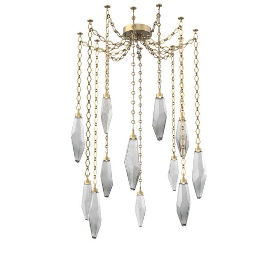 Levi Wilson Rock Crystal 14 Inch Multi Pendant Light by Hammerton Studio