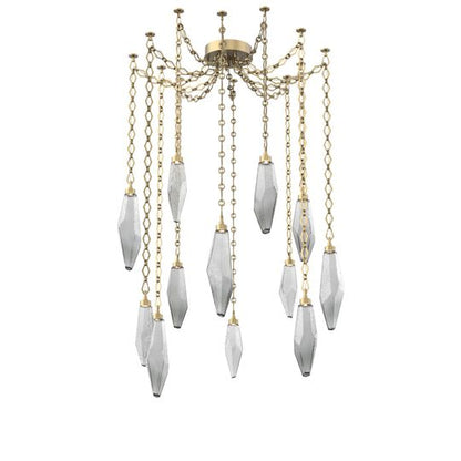 Levi Wilson Rock Crystal 14 Inch Multi Pendant Light by Hammerton Studio