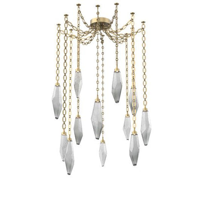 Levi Wilson Rock Crystal 14 Inch Multi Pendant Light by Hammerton Studio