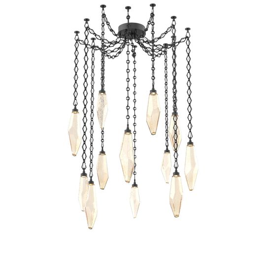 Levi Wilson Rock Crystal 14 Inch Multi Pendant Light by Hammerton Studio