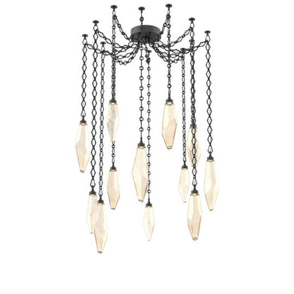 Levi Wilson Rock Crystal 14 Inch Multi Pendant Light by Hammerton Studio