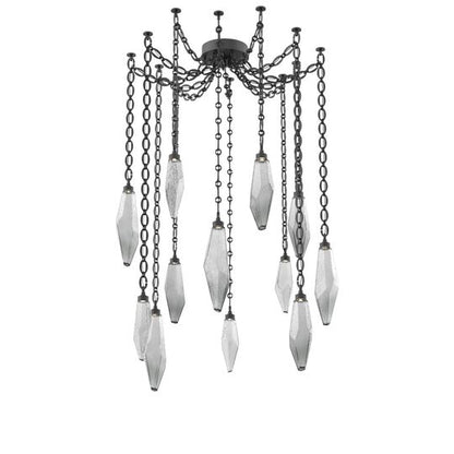 Levi Wilson Rock Crystal 14 Inch Multi Pendant Light by Hammerton Studio