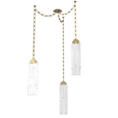 Levi Wilson Ledgestone 14 Inch Multi Pendant Light by Hammerton Studio