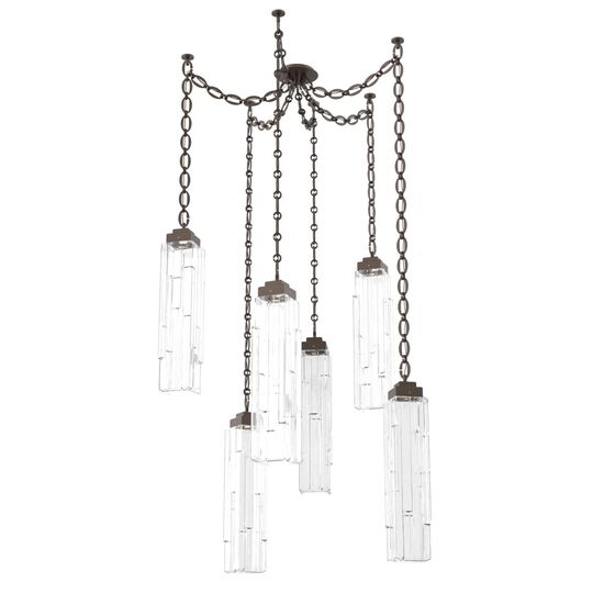 Levi Wilson Ledgestone 14 Inch Multi Pendant Light by Hammerton Studio