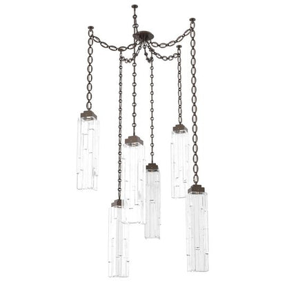 Levi Wilson Ledgestone 14 Inch Multi Pendant Light by Hammerton Studio