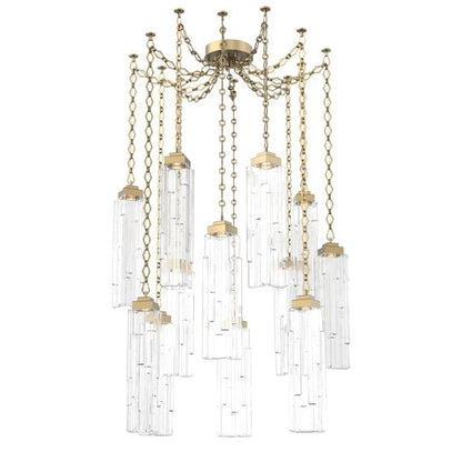Levi Wilson Ledgestone 14 Inch Multi Pendant Light by Hammerton Studio