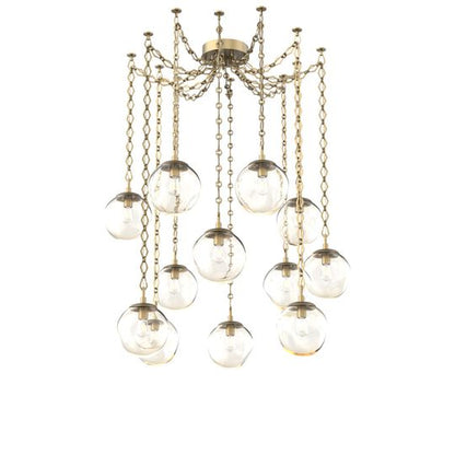Levi Wilson Aster 19 Inch Multi Pendant Light by Hammerton Studio