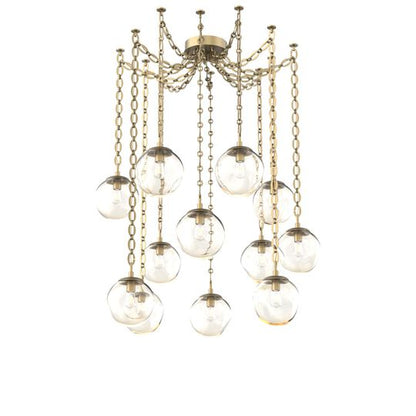 Levi Wilson Aster 19 Inch Multi Pendant Light by Hammerton Studio