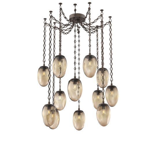 Levi Wilson Meteo 17 Inch Multi Pendant Light by Hammerton Studio