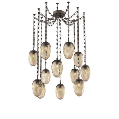 Levi Wilson Meteo 17 Inch Multi Pendant Light by Hammerton Studio