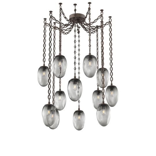Levi Wilson Meteo 17 Inch Multi Pendant Light by Hammerton Studio