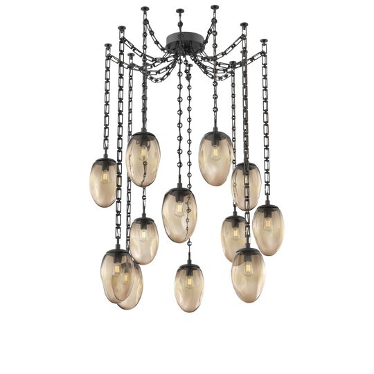 Levi Wilson Meteo 17 Inch Multi Pendant Light by Hammerton Studio