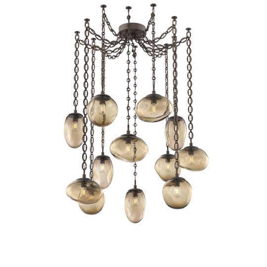 Levi Wilson Cosmos 17 Inch Multi Pendant Light by Hammerton Studio