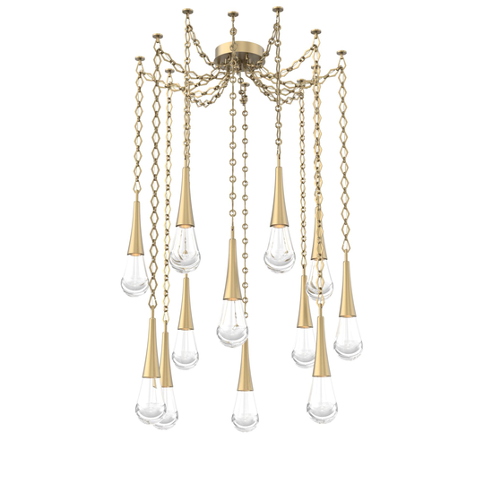 Levi Wilson Raindrop 14 Inch Multi Pendant Light by Hammerton Studio