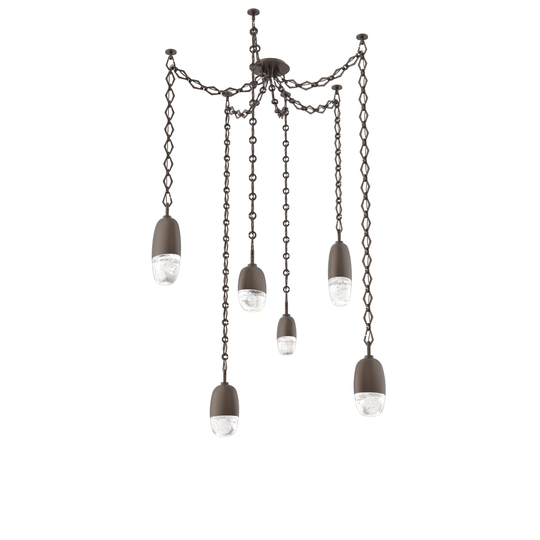 Levi Wilson Pebble 14 Inch Multi Pendant Light by Hammerton Studio