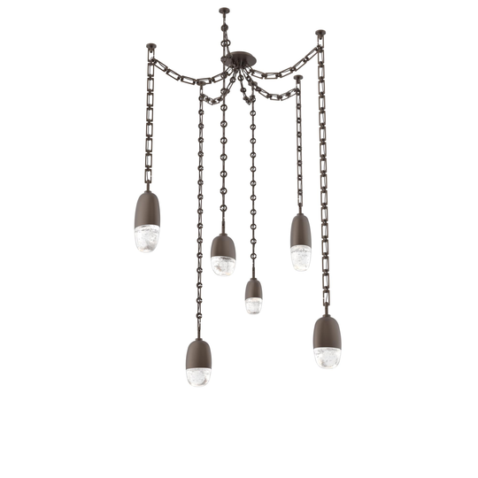 Levi Wilson Pebble 14 Inch Multi Pendant Light by Hammerton Studio