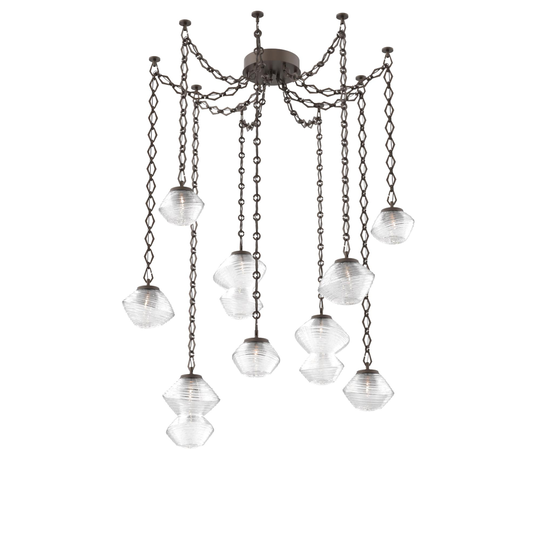 Levi Wilson Mesa 17 Inch Multi Pendant Light by Hammerton Studio