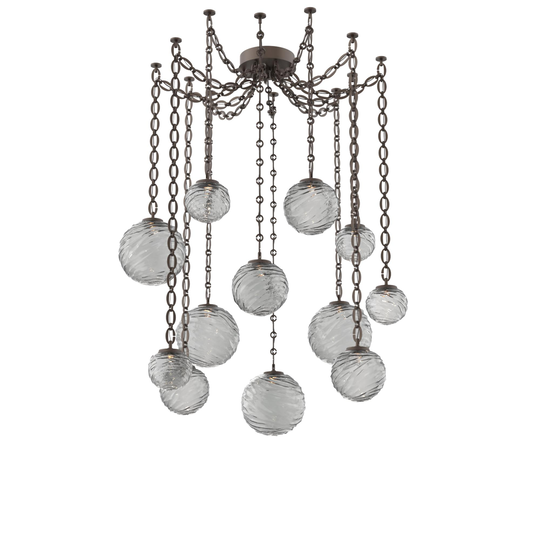Levi Wilson Gaia 19 Inch Multi Pendant Light by Hammerton Studio