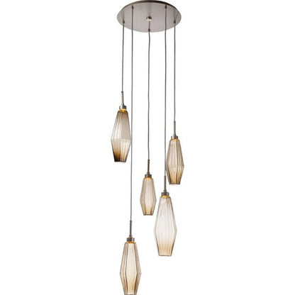Aalto 19 Inch 5 Light LED Multi Light Pendant by Hammerton Studio