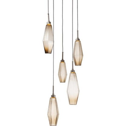 Aalto 19 Inch 5 Light LED Multi Light Pendant by Hammerton Studio
