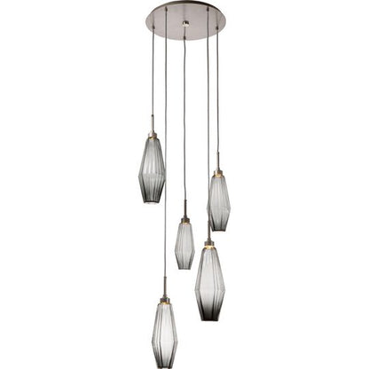 Aalto 19 Inch 5 Light LED Multi Light Pendant by Hammerton Studio