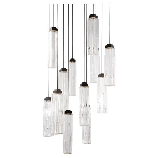 Ledgestone 32 Inch 12 Light Multi Light Pendant by Hammerton Studio