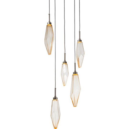 Rock Crystal Multi Light Pendant by Hammerton Studio