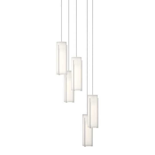 Exos Glass 14 Inch Multi Light Pendant by Hubbardton Forge