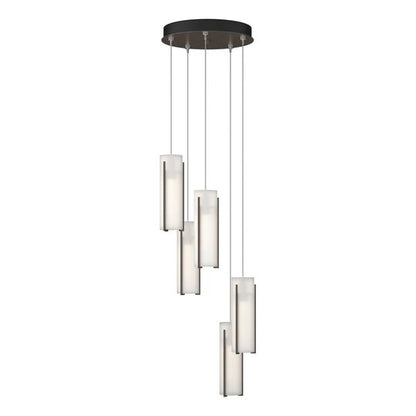 Exos Glass 14 Inch Multi Light Pendant by Hubbardton Forge
