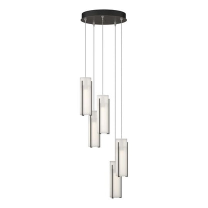 Exos Glass 14 Inch Multi Light Pendant by Hubbardton Forge
