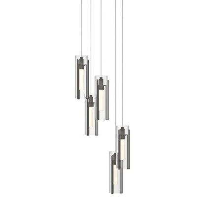 Exos Glass 14 Inch Multi Light Pendant by Hubbardton Forge