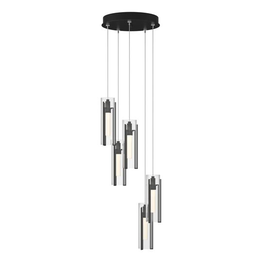 Exos Glass 14 Inch Multi Light Pendant by Hubbardton Forge
