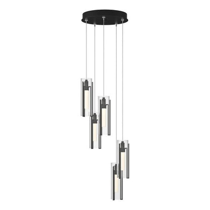 Exos Glass 14 Inch Multi Light Pendant by Hubbardton Forge