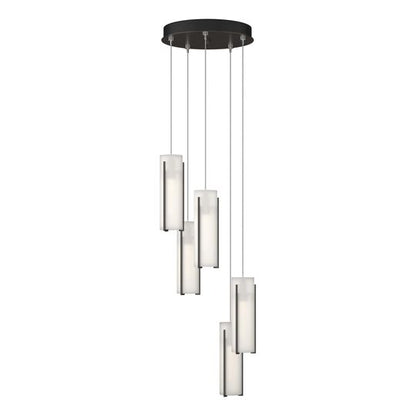 Exos Glass 14 Inch Multi Light Pendant by Hubbardton Forge