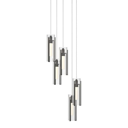 Exos Glass 14 Inch Multi Light Pendant by Hubbardton Forge