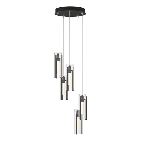 Exos Glass 14 Inch Multi Light Pendant by Hubbardton Forge