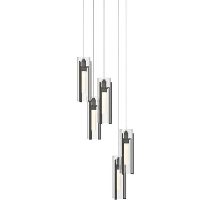 Exos Glass 14 Inch Multi Light Pendant by Hubbardton Forge