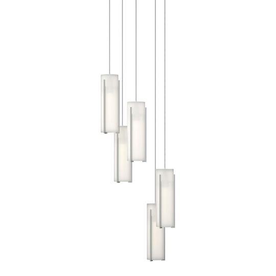 Exos Glass 14 Inch Multi Light Pendant by Hubbardton Forge