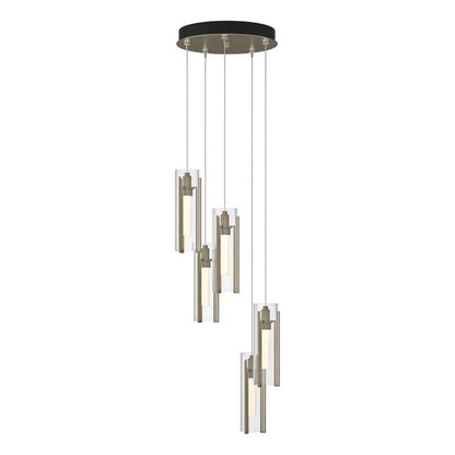 Exos Glass 14 Inch Multi Light Pendant by Hubbardton Forge
