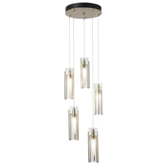 Exos Glass 14 Inch Multi Light Pendant by Hubbardton Forge