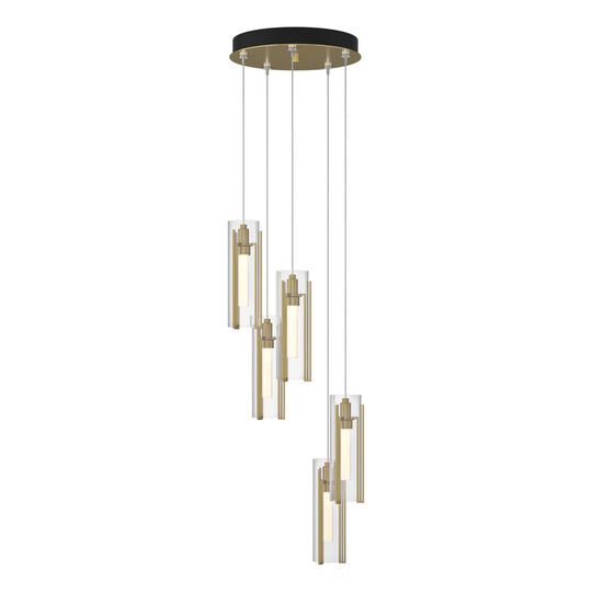 Exos Glass 14 Inch Multi Light Pendant by Hubbardton Forge
