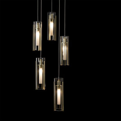 Exos Glass 14 Inch Multi Light Pendant by Hubbardton Forge