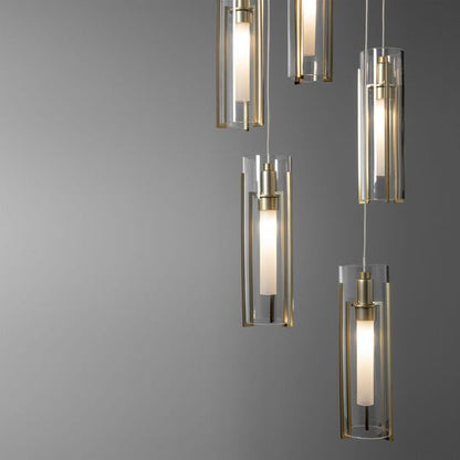 Exos Glass 14 Inch Multi Light Pendant by Hubbardton Forge
