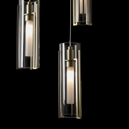 Exos Glass 14 Inch Multi Light Pendant by Hubbardton Forge