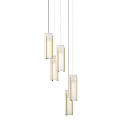 Exos Glass 14 Inch Multi Light Pendant by Hubbardton Forge