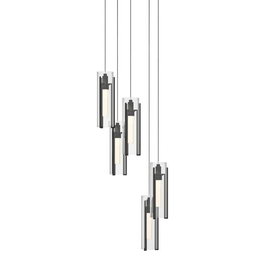 Exos Glass 14 Inch Multi Light Pendant by Hubbardton Forge
