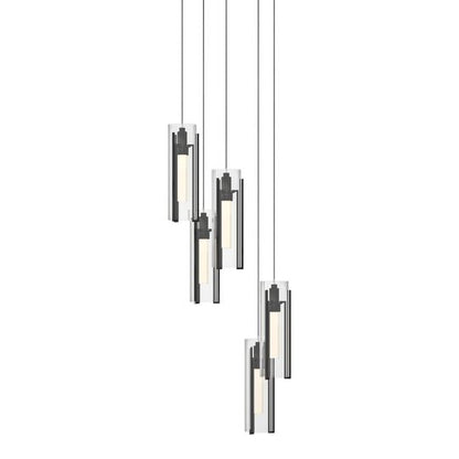Exos Glass 14 Inch Multi Light Pendant by Hubbardton Forge